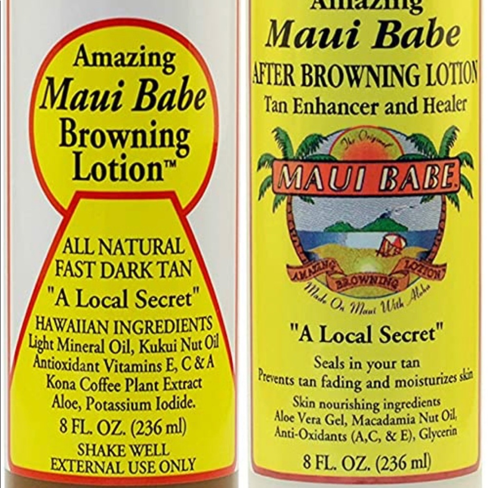 Maui babe Browning lotion and after lotion 8oz